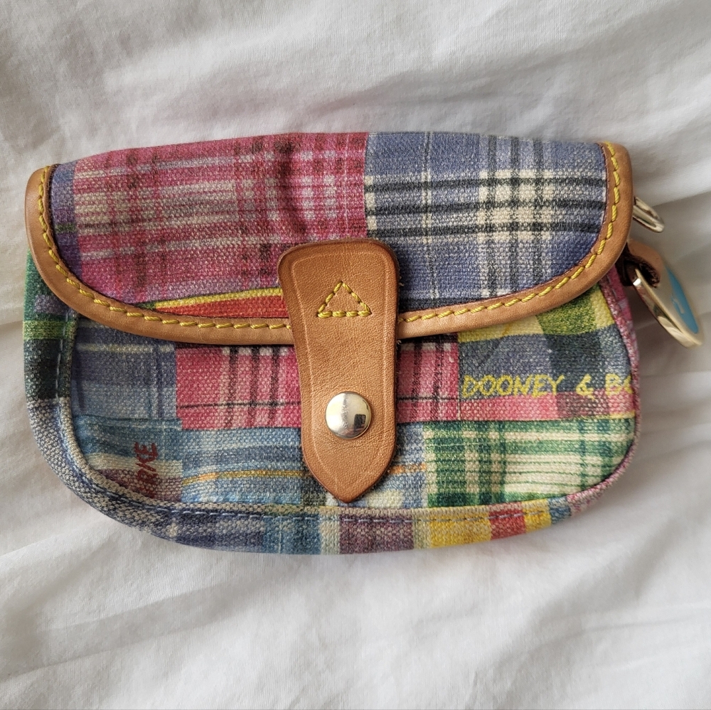 Dooney & Bourke Madras Picnic Plaid Ant Pouch Wristlet